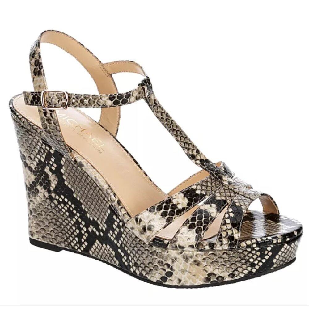 Michael Shannon Fiesta Snake Wedge Sandals